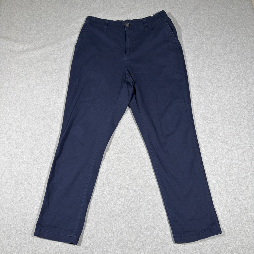 Old Navy Mens Navy Blue Chino Pants Size M Stretch Cotton Trousers Casual Slim
